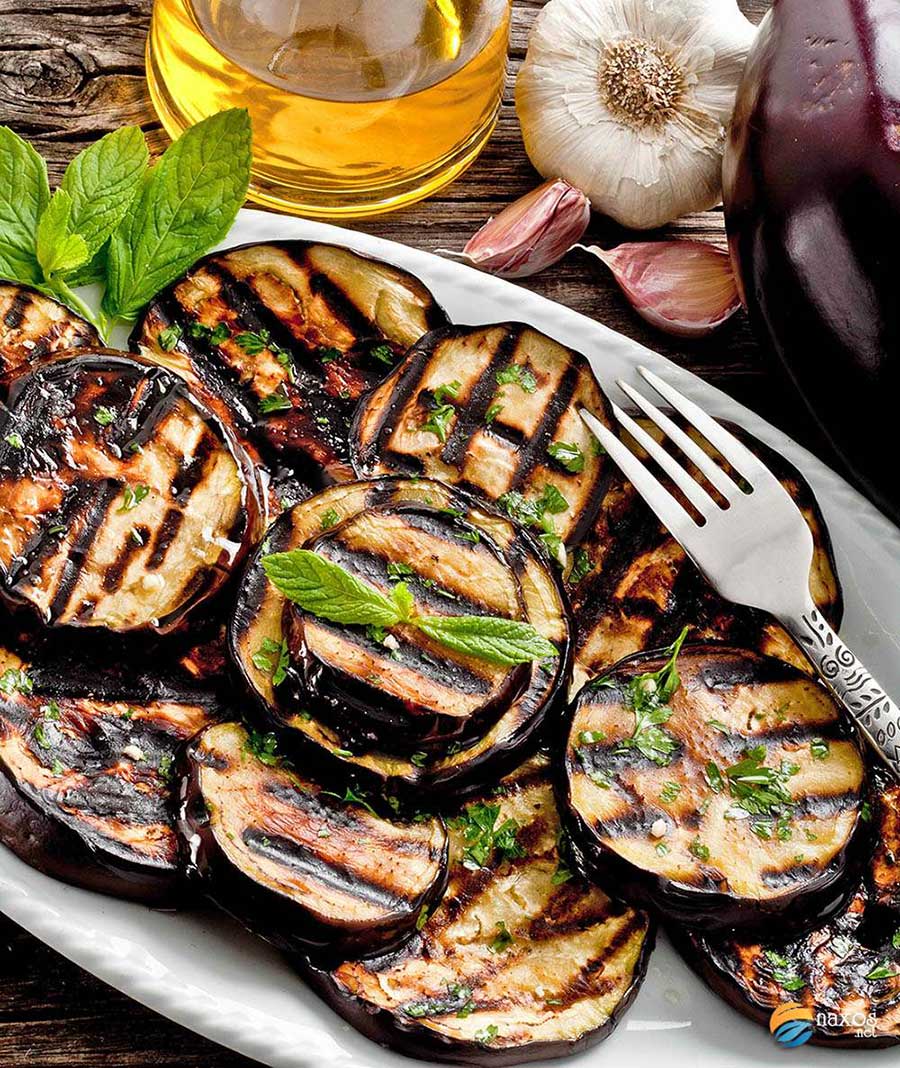 Grilled-aubergines with garlic