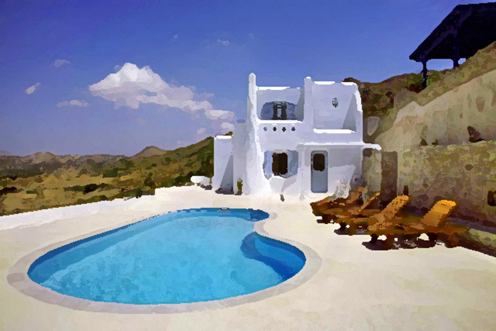 Villas on Naxos island