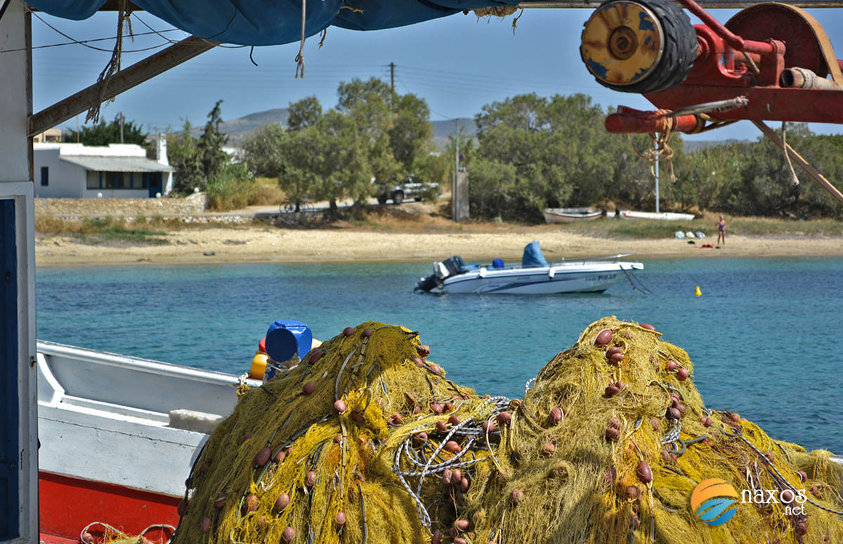 Fishing nets at Agia Anna beach, Naxos island
