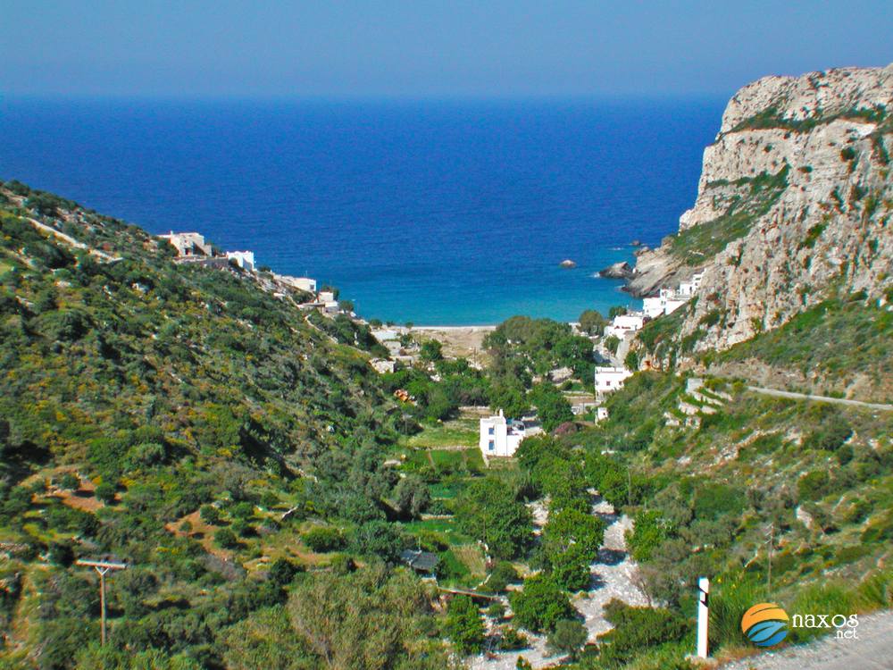 View of Lionas beach and the gorge while approaching