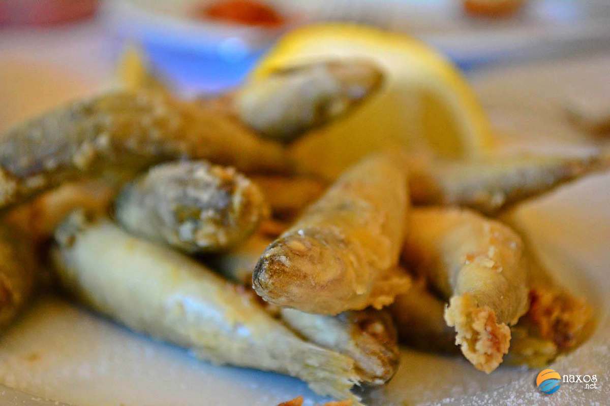 The summer tastes of Naxos, deep fried fry