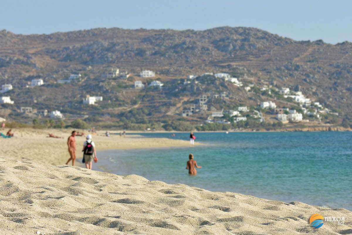 Naxos island, nudism at Plaka beach