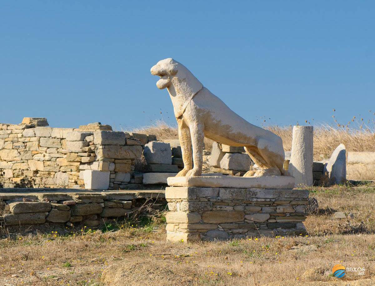 Delos island in Cyclades, Greece