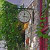 The clock at the cafe in Filoti