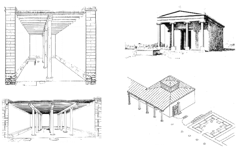 Yria Sanctuary, construction stages