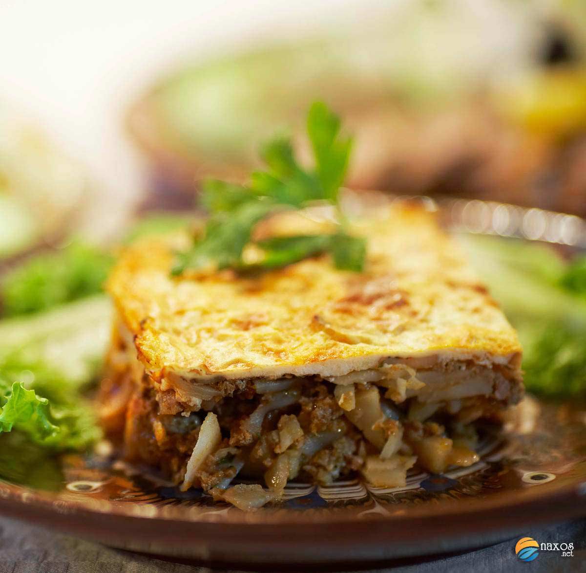 The traditional recipe for moussaka