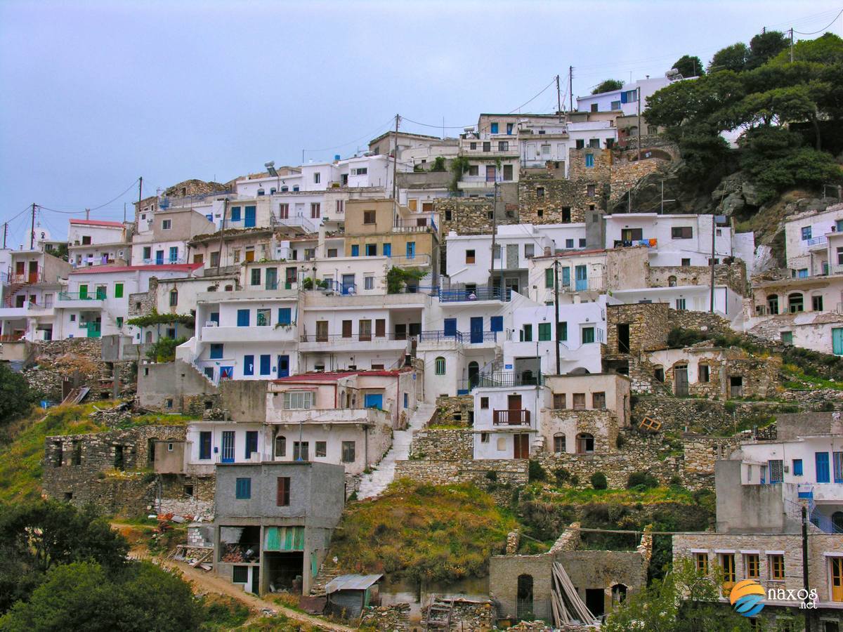 View of Koronos village, Naxos